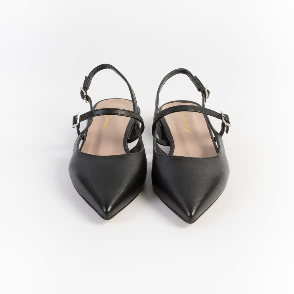 CappellettoShop - Sling Back - Pauline4 - Nero Scarpe Donna CAPPELLETTO 1948 