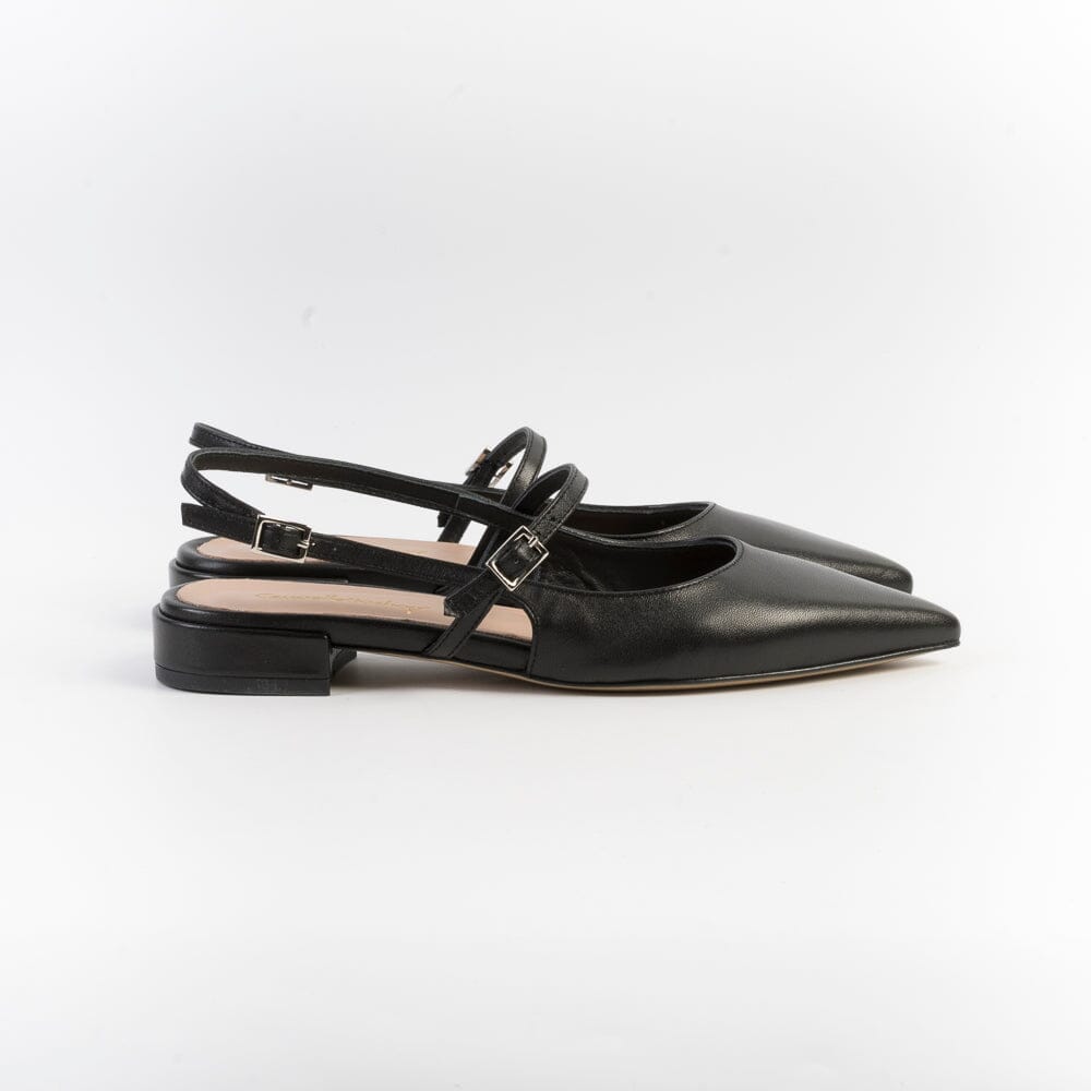 CappellettoShop - Sling Back - Pauline4 - Nero Scarpe Donna CAPPELLETTO 1948 