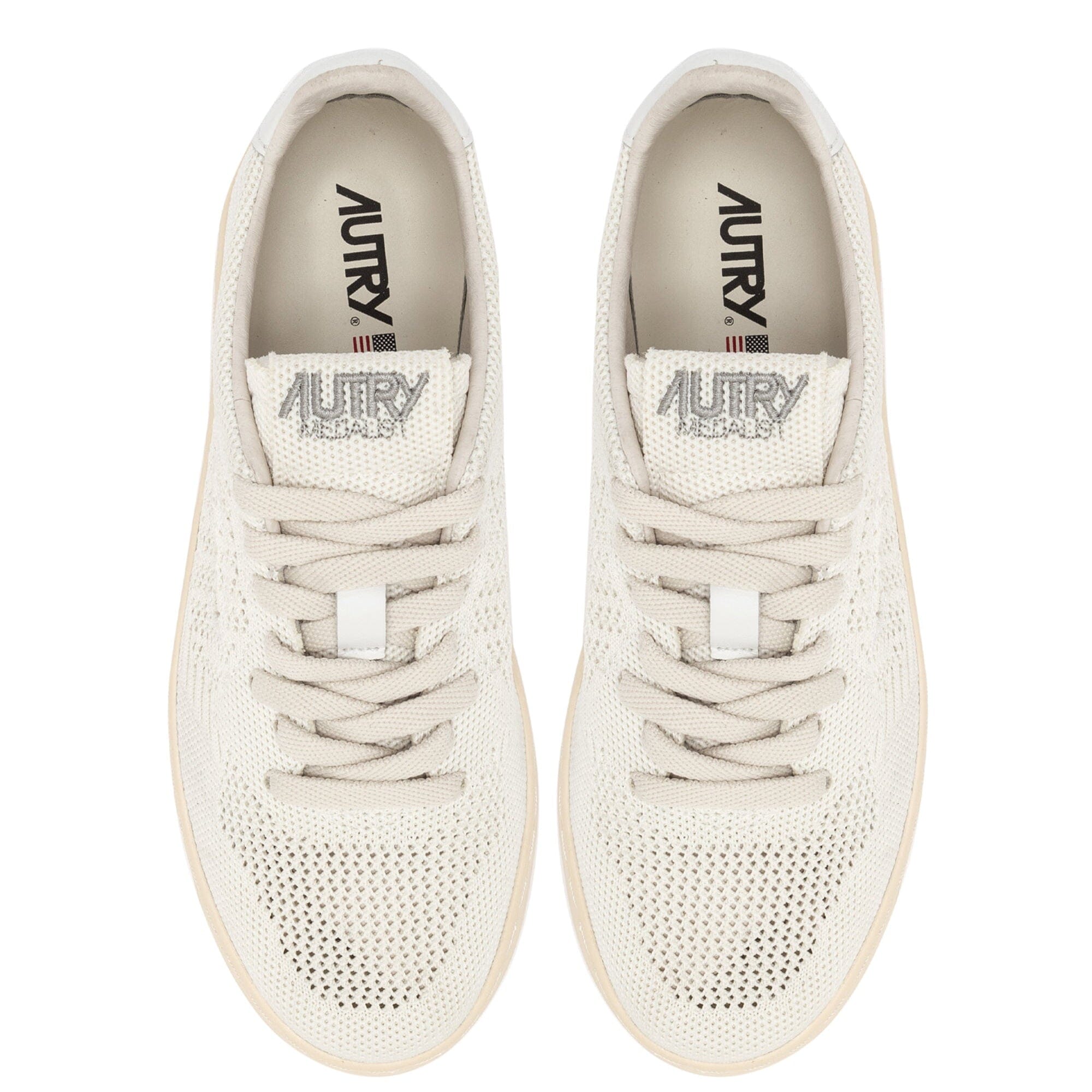 AUTRY - EKLW KN08 -Sneakers LOW WOM KNIT - Tessuto Avorio Scarpe Donna AUTRY - Collezione donna 