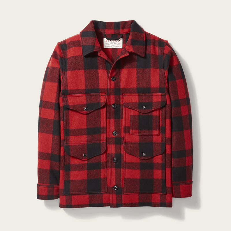 FILSON - Mackinaw Cruiser Jacket CPS0015 - Red Black Abbigliamento Uomo FILSON 