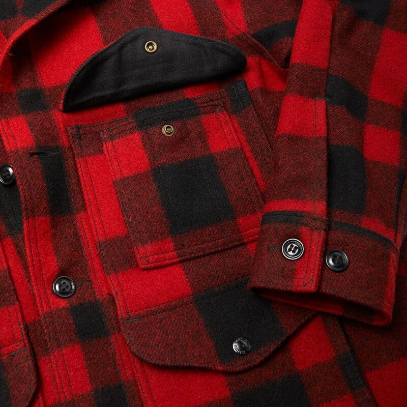 FILSON - Mackinaw Cruiser Jacket CPS0015 - Red Black Abbigliamento Uomo FILSON 