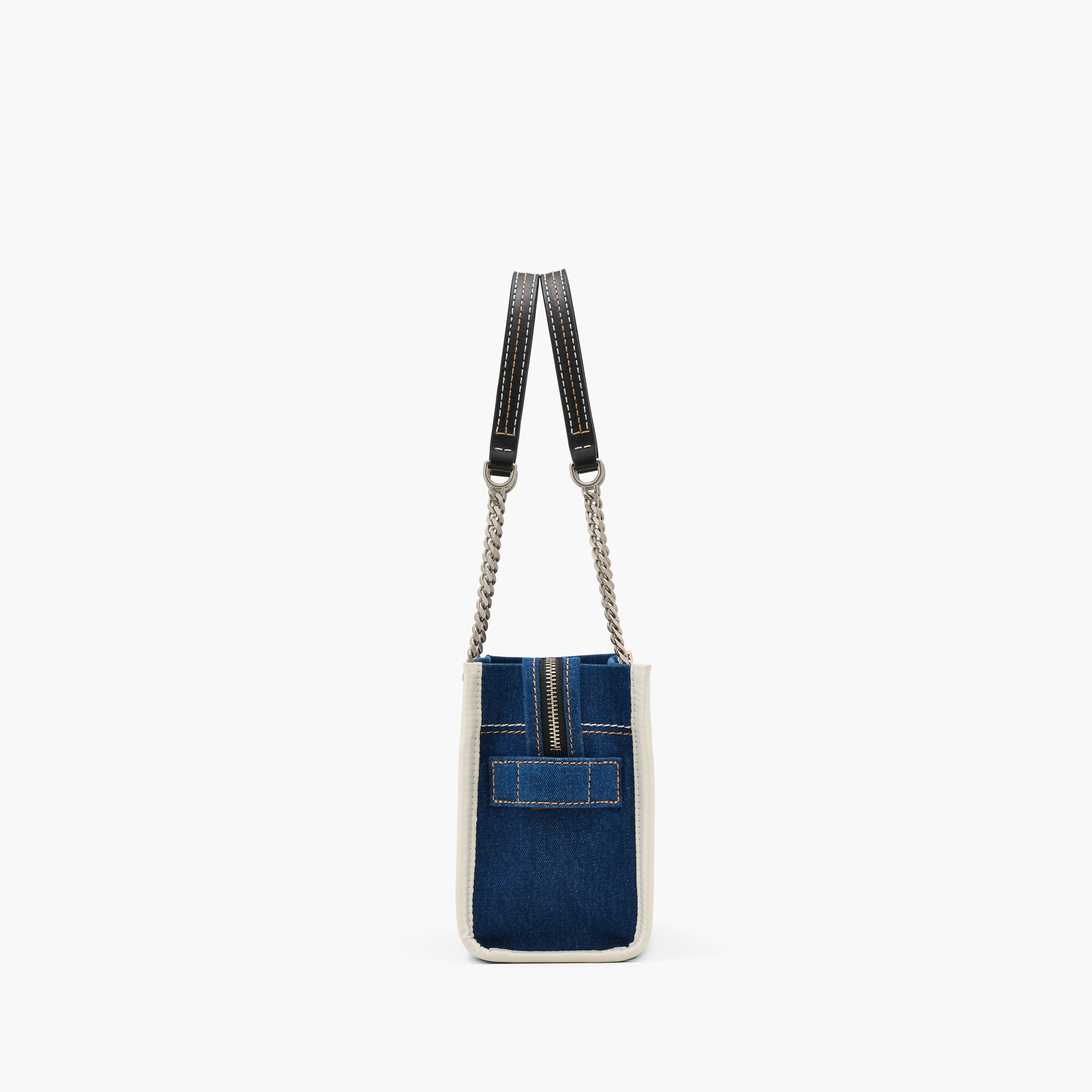 MARC JACOBS - The Small Tote Bag - 2F4HTT029H05-473 - Dark Wash Denim Borse Marc Jacobs 