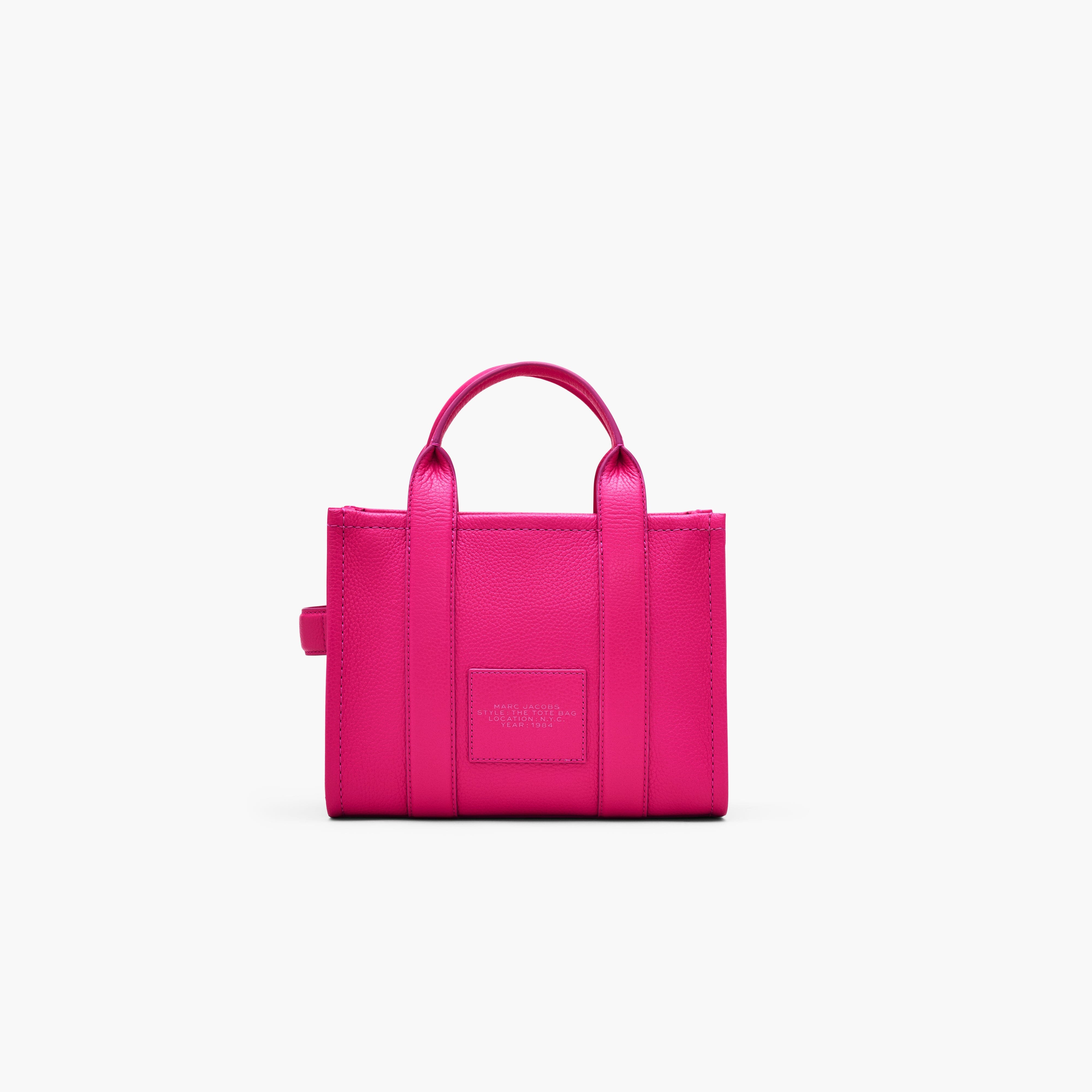 MARC JACOBS - H009L01SP21-665 - The Leather Small Tote Bag - Hot Pink Borse Marc Jacobs 