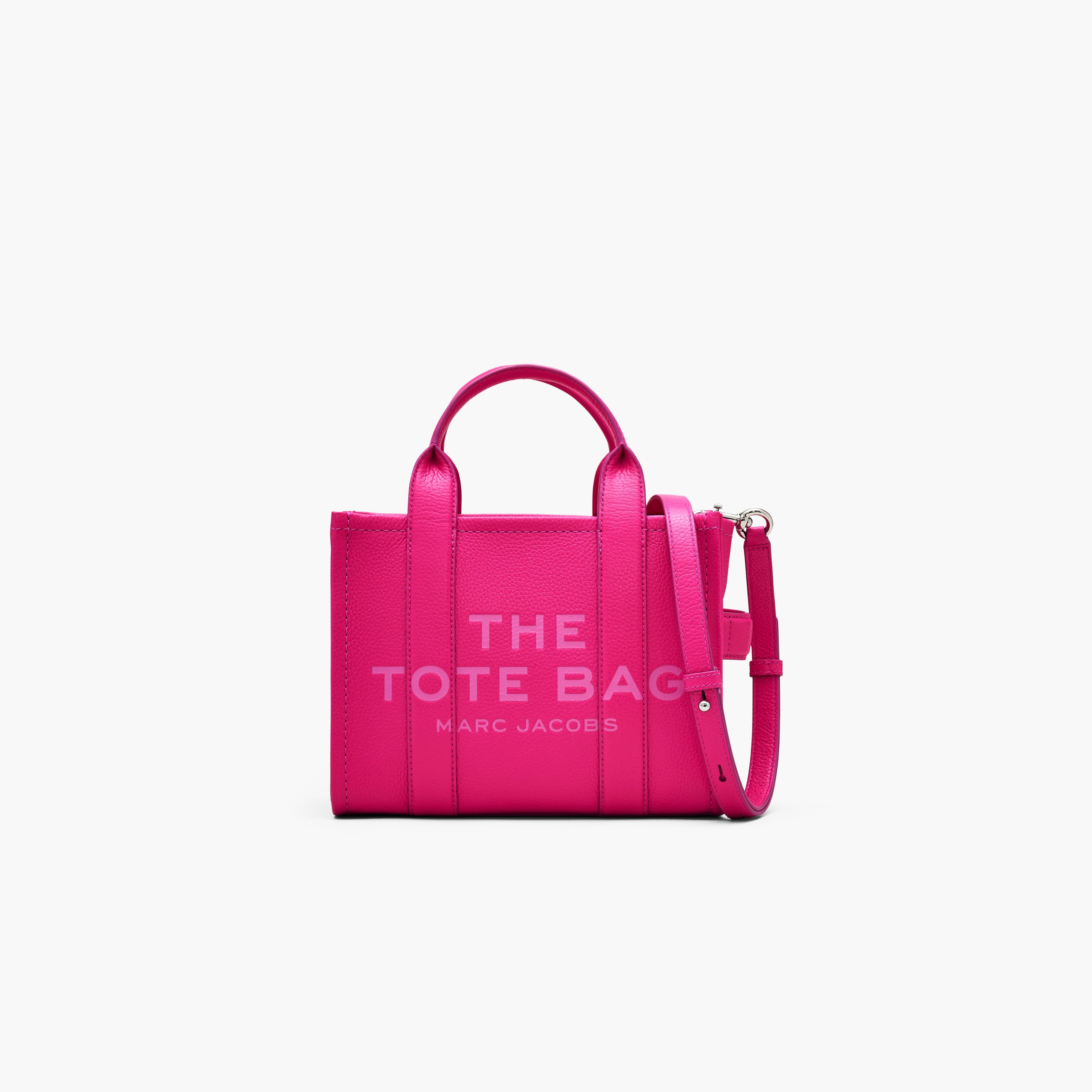 MARC JACOBS - H009L01SP21-665 - The Leather Small Tote Bag - Hot Pink Borse Marc Jacobs 