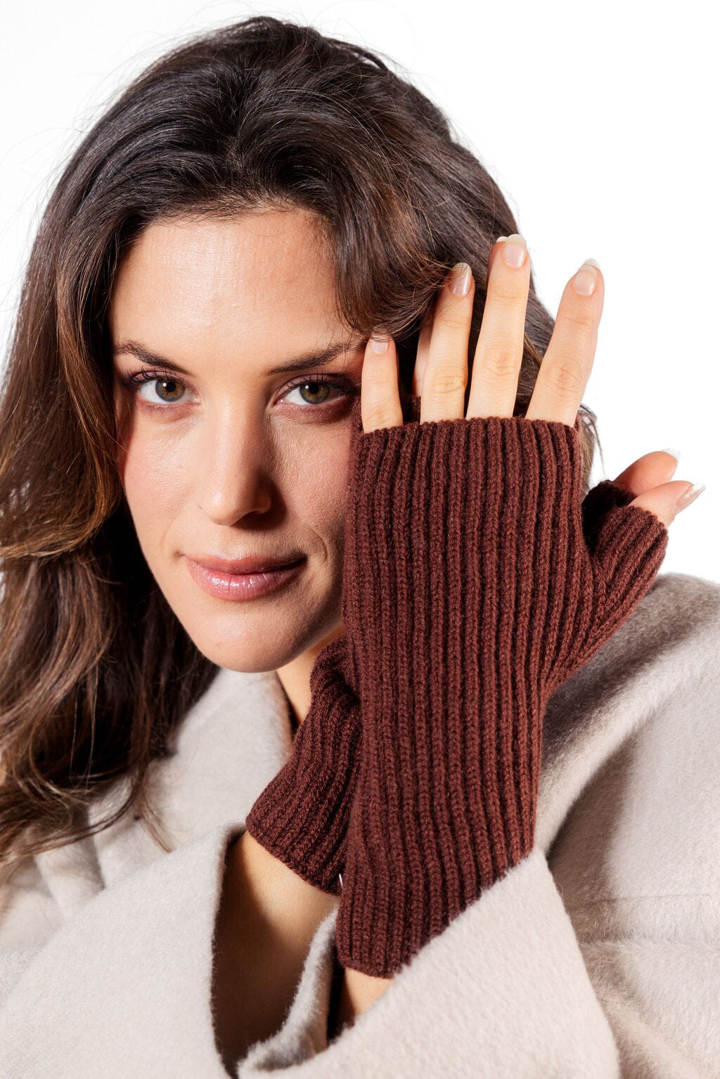 MERZ B. SCHWANEN - Guanti senza dita Wrist Warmers - 12 Nut Accessori Donna MERZ B. SCHWANEN 