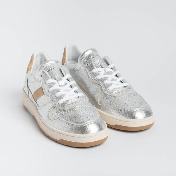 D.A.T.E. SNEAKERS COURT 2.0 Woman Shiny Silver